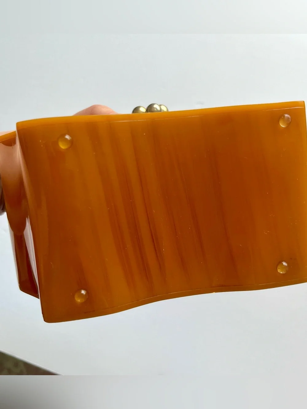 Myles Original 1950’s tortoise lucite box bag. Beautiful! - Picture 3 of 11